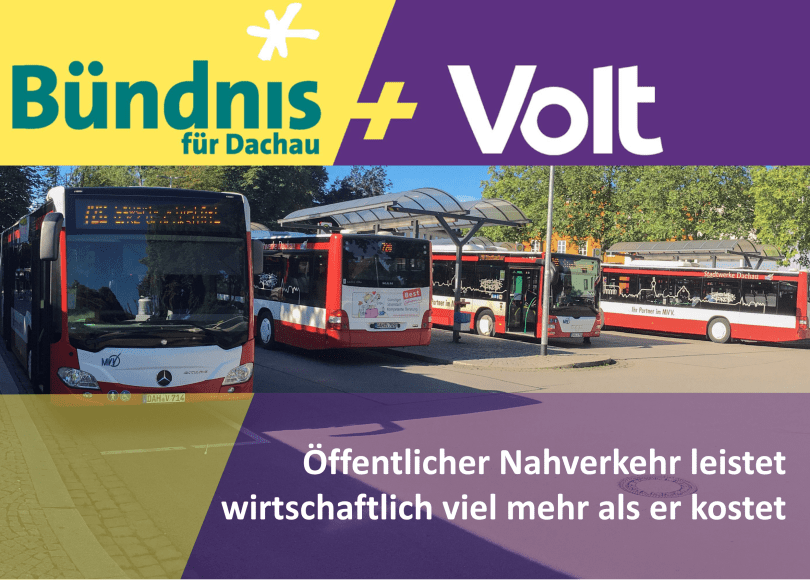 Busse am Bachauer Bahnhof. Öffentlicher Nahverkehr leistet wirtschaftlich viel mehr als er kostet