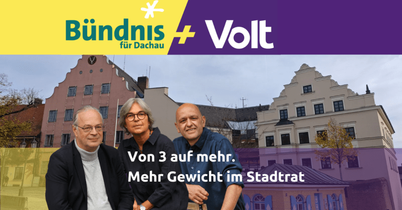 Von 3 auf mehr. Für ein starkes Bündnis im&nbsp;Stadtrat.