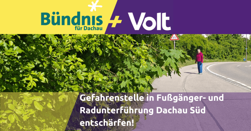 Bündnis + Volt fordert Verbesserungen an der Unterführung am&nbsp;Wettersteinring
